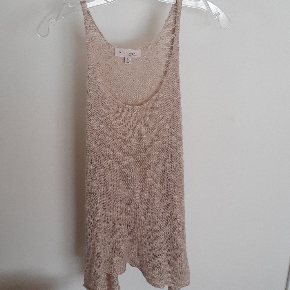 Philosophy sweater tank top